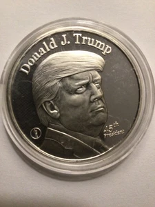 RARE (1) 1oz .999 Fine Silver Round Donald J. Trump 45th President In Case RARE - Picture 1 of 4