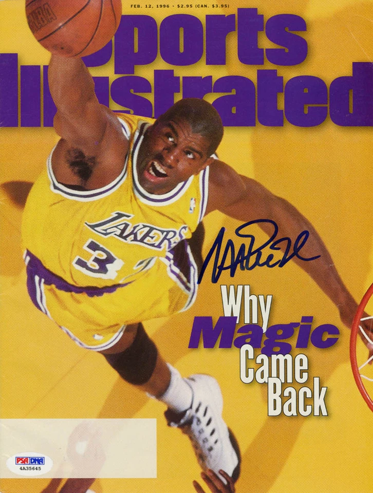 Magic Johnson SIGNED FULL Sports Illustrated NL ITP Lakers PSA/DNA AUTOGRAPHED - Image 1 of 1