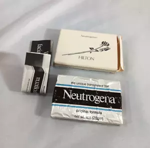 Jabonera vintage años 80 Hilton Hotel Neutrogena 1985 con embalaje fórmula original - Imagen 1 de 8