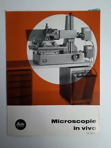 Libretto D'Istruzione Microscopie in vivo LEITZ - Picture 1 of 2