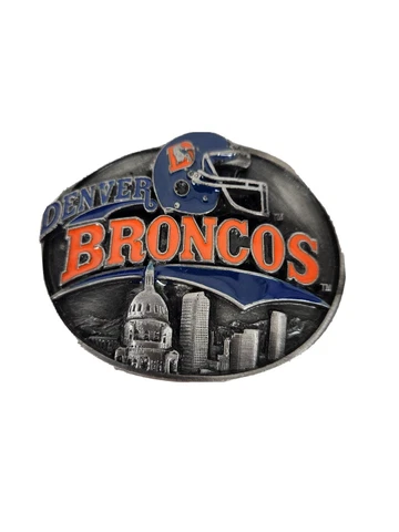 Denver Broncos Belt Buckle-Vintage 1991-No.3,178 of 10,000-Siskiyou-NFL-EUC Cover
