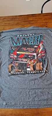 Anthony Macri sprint car t shirt Size XL PA Posse WoO - Imagem 1 de 4