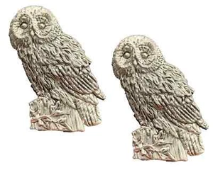2 x Tawny Owl Handcrafted From English Pewter Lapel Pin Badges -PAG - Picture 1 of 3