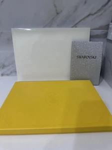 Swarovski Crystal Expandable Laptop Bag Yellow Swarovski silver Pen, Notebook - Picture 1 of 9