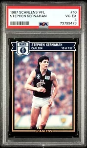 PSA 4 - 1987 Scanlens VFL Rookie Graded Card Stephen Kernahan - Carlton AFL - Picture 1 of 3