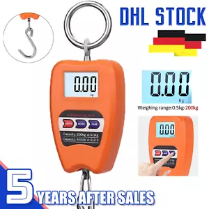 Profi Hängewaage Digital 200Kg LCD Zugwaage Wildwaage Industriewaage Waage DE - Bild 1 von 13