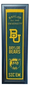 Baylor Bears Framed Felt Heritage Logo Banner 32" x 12" - Picture 1 of 1