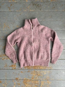 Vintage 1970s LL Bean Heavy Wool Zip Up Sweater Made In USA Ladies Jacket - Picture 1 of 8