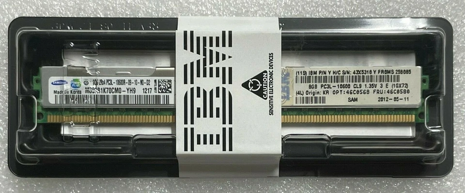 46C0568 8GB DDR3 1333MHz VLP Memory IBM BLADECENTER HS22 7809/ 7870 / 1936 - Image 1 of 4