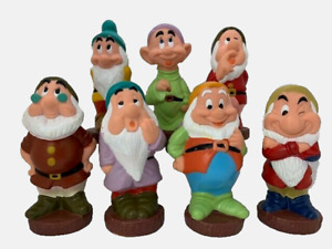 Vtg Disney Snow White's Seven Dwarfs 5-6" Vinyl Plastic Figures Toys Set of 7