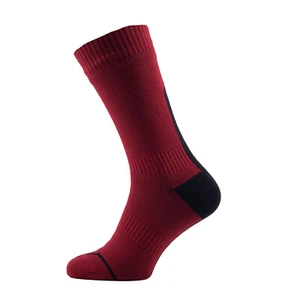 SealSkinz Road Thin Mid Hydrostop Waterproof Socks - Red / Black Small UK 3-5 - Picture 1 of 4