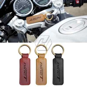 For BMW R Nine T Pure Motorcycle keychain leather logo keychain keyring strap - Picture 1 of 9