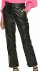 Apt. 9 + Cara Santana Faux Leather Cargo Pant BLACK Women's Sz 10 NWT MSRP$68