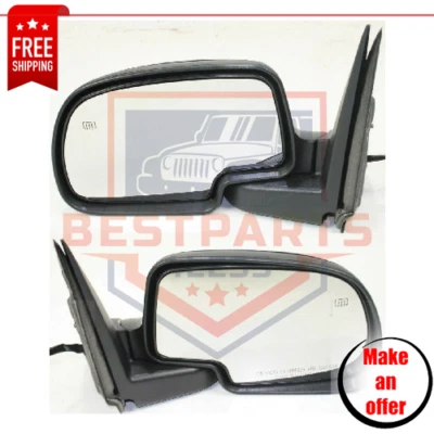 Par de espejos retrovisores laterales eléctricos térmicos izquierda y derecha para 03-07 Chevy Silverado/GMC Sierra Foto 1 de 4