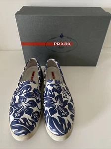 Prada Sneakers Size 37.5 Blue/white - Picture 1 of 12