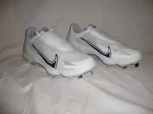 New Men CZ5915-100 Nike Force Zoom Trout Low Metal Baseball Cleats Size 8 White - Picture 1 of 9