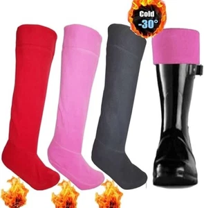 Hombres Mujeres Polar Wellie Calcetines Damas Wellington Bota Forros Térmicos Cálidos - Imagen 1 de 13