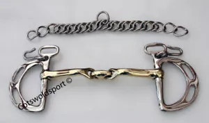 Tongue Saver Lozenge Kimblewick German Silver Horse Bit - Picture 1 of 1