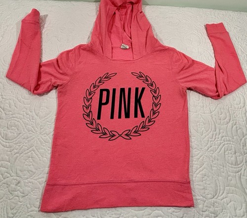 UNDERCOVER Felpa donna Victoria Secrets rosa con cappuccio taglia XS usata