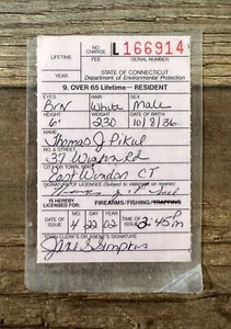 2002 **CONNECTICUT** Pheasant Hunting Permit License - Picture 1 of 2