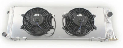 3 Row Aluminum Radiator+Shroud+ 9"Fan For 1991-2001 Jeep Cherokee XJ 4.0L 242 L6 Foto 1 de 4