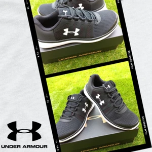 Boys Under Armour Micro G Trainers Shoes New Black Genuine Size 5.5 - Picture 1 of 8