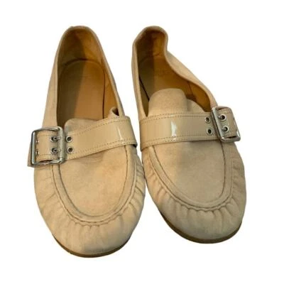 Ugg Charlotte Suede Buckle Loafers Taupe Color Women's Size 9 - Image 1 of 4