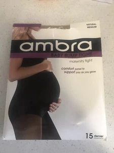 NEW - Ambra 15D Baby Bump Tight Natural - Size M - Picture 1 of 1