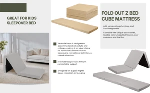 Letto Z pieghevole materasso futon impermeabile bambini poggiapiedi sedia pigiama letto - Foto 1 di 36