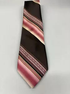 VTG WEMLON by WEMBLEY Tie Mens Pink Mauve Brown Beige - Picture 1 of 6