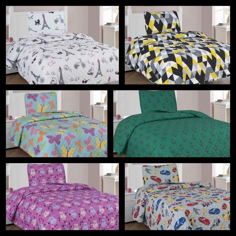 2/3PC BEDDING QUILT SET BEDSPREAD BED DRESSING BEDDING FOR KIDS TEENS NEW DESIGN - Image 1 of 1