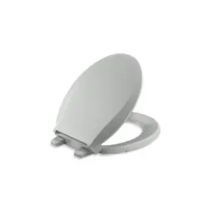 KOHLER Cachet Round Closed Front Toilet Seat GripTight Plastic Standard Ice Grey - Picture 1 of 1
