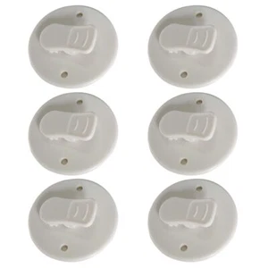 6 Pcs Shower Splash Clips for Curtain Self Adhesive Shower Curtain Clips Show... - Picture 1 of 7
