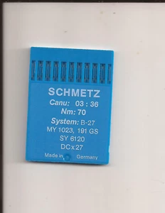 SCHMETZ Nähmaschinennadeln Canu 03:36 Nm 70 (10) Stück Made in Germany NEU - Bild 1 von 2