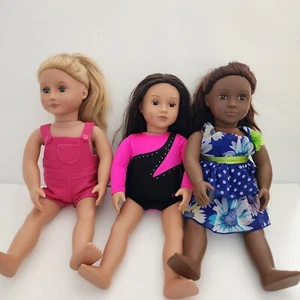 Lot of 3 Battat Our Generation baby dolls 17 inches - Picture 1 of 6