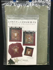 #KIT-001 Country Weihnachtsmann und Schneemann Wandbehang Set - Bild 1 von 4