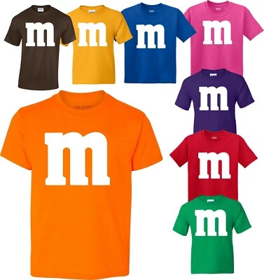 M and M Halloween Caramelo Cumpleaños Navidad Familia Camisetas Foto 1 de 4