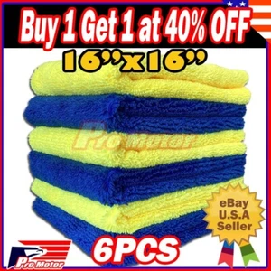 Edgeless Microfiber Cleaning Cloth Towel Rag Detailing Car Wash no scratch - Picture 1 of 8