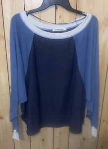 Maglietta oversize Free People da donna blu alto-basso tempo di gioco XS, S, M, L - Foto 1 di 5