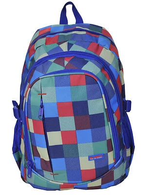 Rucksack kariert  Schulrucksack  15-1827 D - Bild 1 von 3