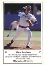 1989 (BREWERS) Brewers Police #41 Mark Knudson