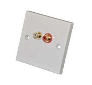 Keene Cat5Blaster Stereo Audio Wandplatte Paar Audio senden über CAT5 Kabel C5QCSP - Bild 1 von 2