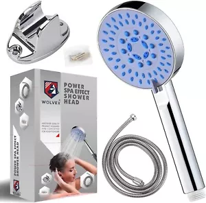 High Pressure Handheld Shower Head with 5 Spray Mode With Hose - Picture 1 of 8