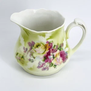 Brocca crema ceramica vintage tedesca design floreale - ceramica decorativa - Foto 1 di 10