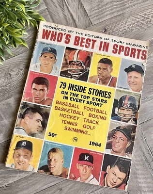 Sport Magazine Who's the Best In Sports 1964 Mickey Mantle Cassius Clay Foto 1 de 4