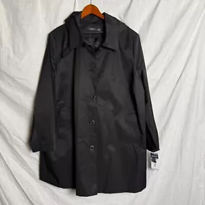 NEW Ralph Lauren Sz 3X Black Label Trench Coat Balmacaan Plus Rain Hood Jacket - Picture 1 of 19