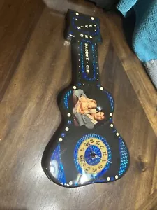 Elvis And Daddy’s Girl Guitar Clock Rare Piece Works Great 3 - Picture 1 of 8