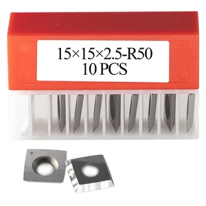 15mm Square Carbide Inserts Cutters Knives Blades with Radius 15×15×2.5mm-R50... - Picture 1 of 5