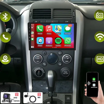 9" CarPlay Android Car Radio For Suzuki Grand Vitara 2005-2015 GPS Navi WIFI BT - Image 1 of 4