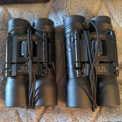 Great Holiday Gift  Set of 2- Promaster Binoculars 10x25 303FT/1000 yds - Image 1 of 4
